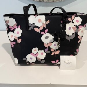 Kate Spade Black Floral Tote